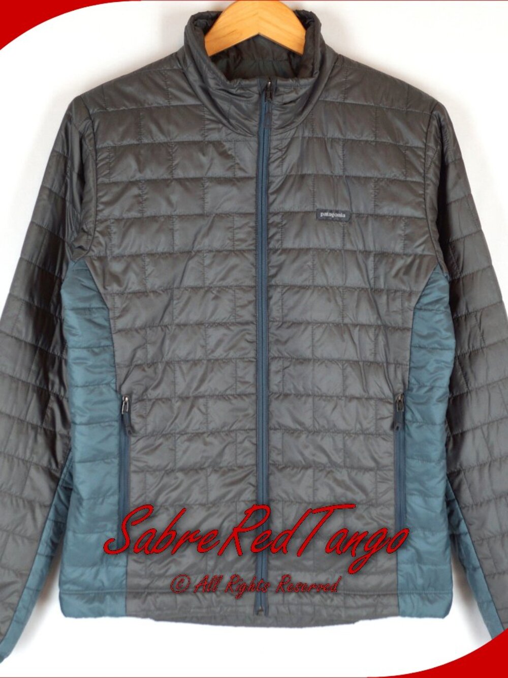 EUC Patagonia Men's Nano Puff Jacket 84212 Nobel Grey Adult Small